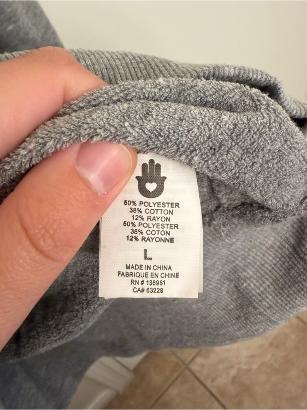 Spiritual Gangster Gray "HEALTHY" Crewneck Sweatshirt Women’s Large - Picture 4 of 5
